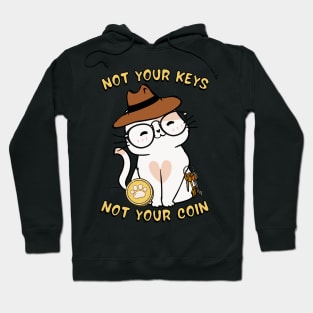 not your keys not your coin persian cat Hoodie